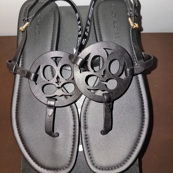 Coach Black Sandals - Picture 1 of 4